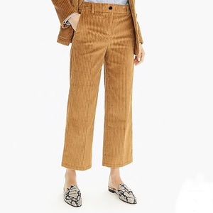 J Crew Wide Leg Cropped Corduroy Pant